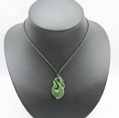 NZ Greenstone Pounamu Hei Manaia Pendant M008