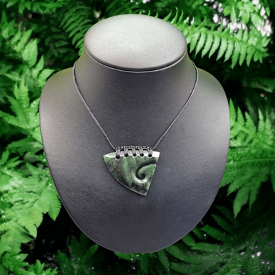 New Zealand Greenstone Pounamu Koru Pendant  346
