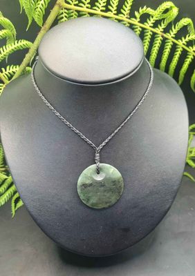 New Zealand Greenstone Pounamu Kopae Pendant DO1