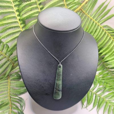 New Zealand Greenstone Pounamu Drop Pendant  F