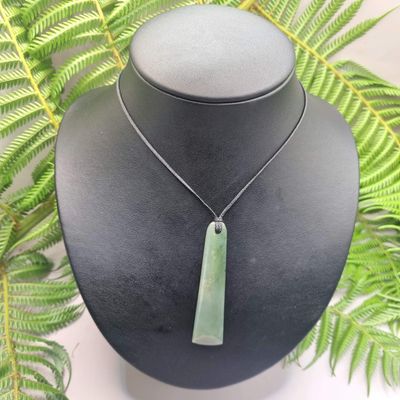 New Zealand Greenstone Pounamu Drop Pendant E