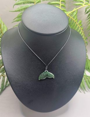 New Zealand Greenstone Pounamu Whale Tail C