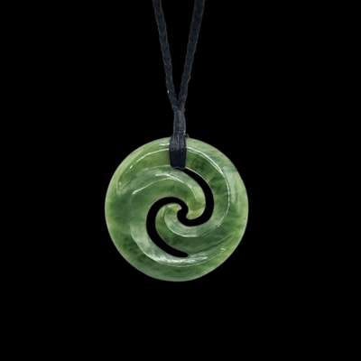 New Zealand Greenstone Pounamu Koru Pendant K15