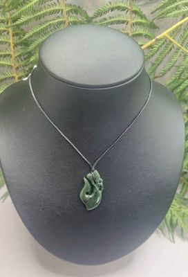 New Zealand Greenstone Pounamu Hei Manaia Pendant M090