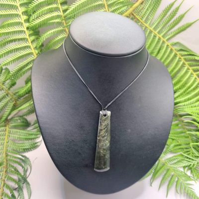 New Zealand Greenstone Pounamu Drop Pendant C