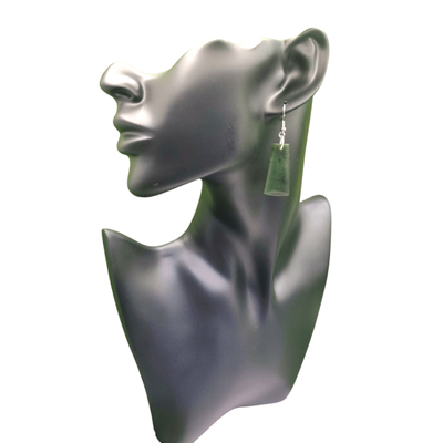 New Zealand Greenstone Pounamu Toki Earrings