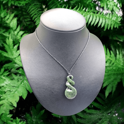 New Zealand Greenstone Pounamu Pikorua Double Twist BL101