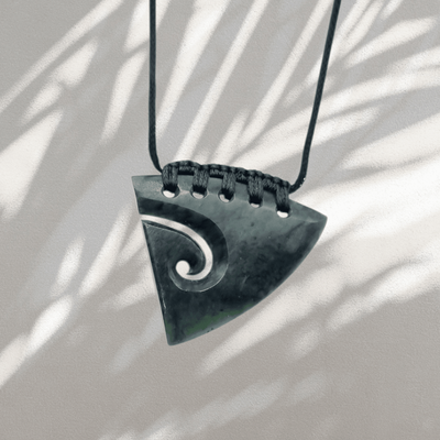New Zealand Greenstone  Koru Pendant  24