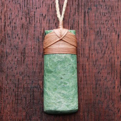 NZ Greenstone Kokopu Pounamu Toki Necklace  KP111