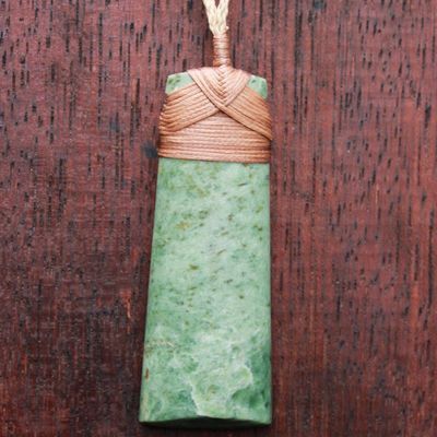 NZ Kokopu Pounamu Toki Necklace  KP114