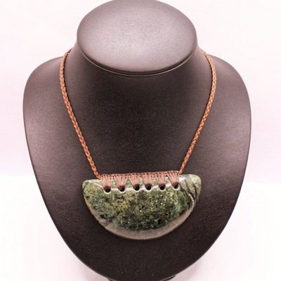NZ Greenstone Pounamu Breast Plate Necklace  BPRY00