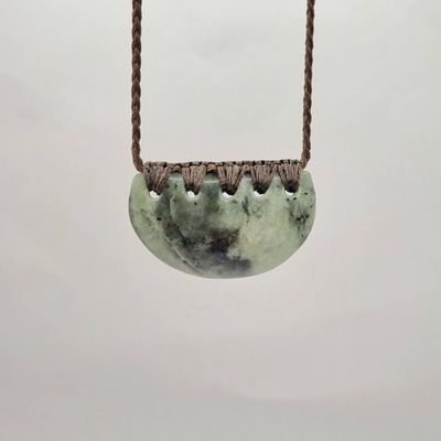 NZ Greenstone South Westland Pounamu Breast Plate Necklace BP280