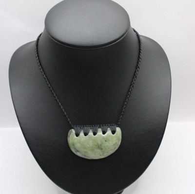 NZ Greenstone South Westland Pounamu Breast Plate Necklace BP250