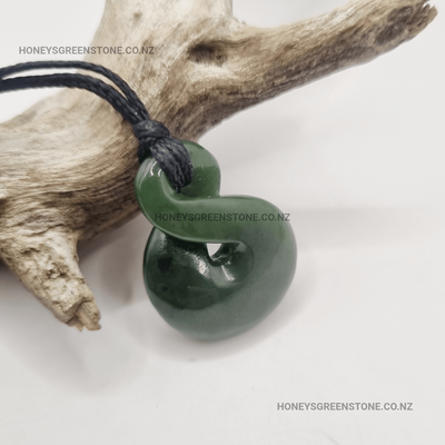 New Zealand Greenstone Pounamu Single Twist Necklace TS30