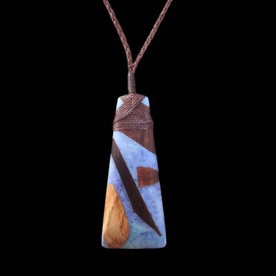 Mixed Wood Pendant