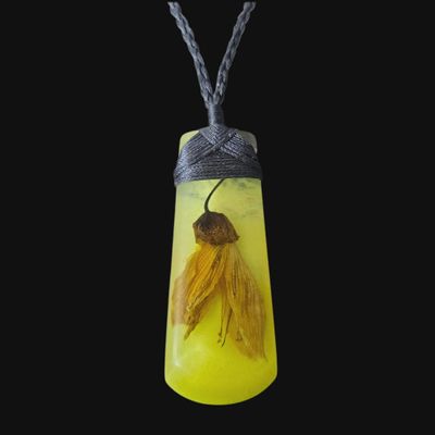 Kowhai Flower Pendant