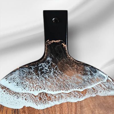 Black and Bronze Round Serving Platter