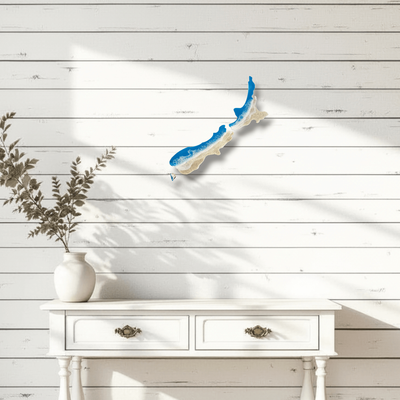 Light Blue New Zealand Wall Art