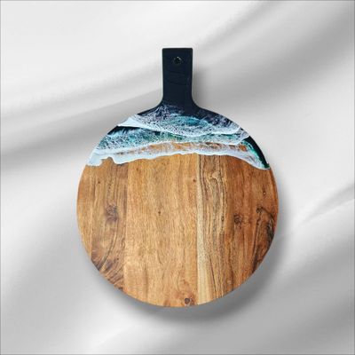 Green Ocean Inspired Round Serving Platter