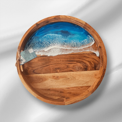 Blue Round Tray