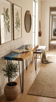 Macrocarpa Slab Hallway/Side Table