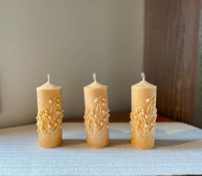 Bluebell Cylinder Palm Wax Candle