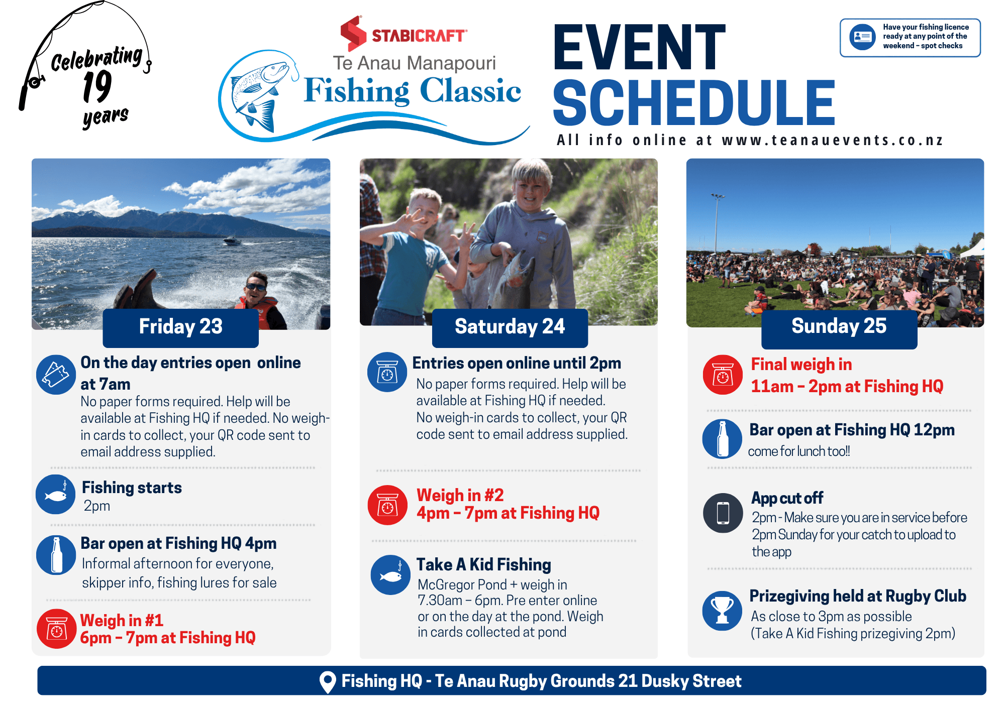 Event Timeline | Te Anau Events