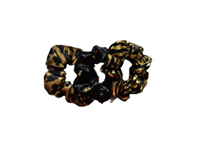 Panne Velvet Patterned  Regular Scrunchies