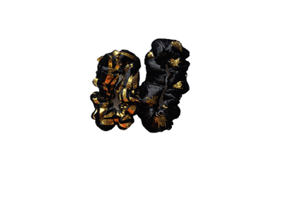 Panne Velvet Patterned Petite Scrunchies