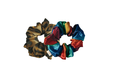 Patterned XL Satin Scrunchies