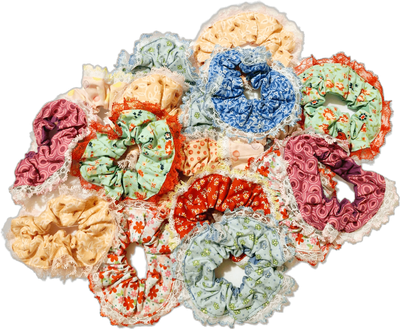 Mystery scrunchies with lace 3 pack