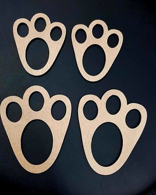 Easter Bunny paw prints