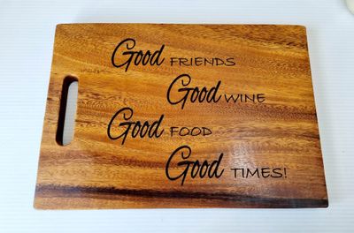 Chopping board rectangular Good friends