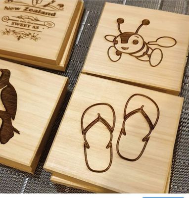 Kiwiana wood coasters