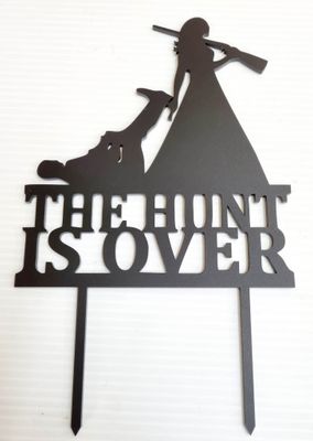 The hunt is over cake topper