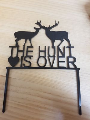 The hunt is over cake topper