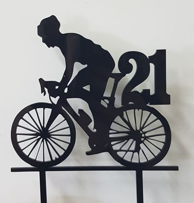 21st Cyclist cake topper