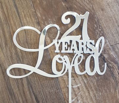 21 years loved cake topper