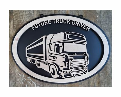 Future truck driver plaque