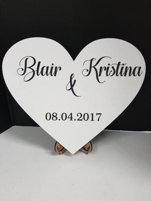 Acrylic wedding heart