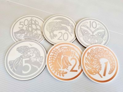 NZ Coin Coaster sets or individual