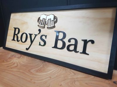 Custom bar sign, Signs & Plaques | The Carpenter & co Ltd