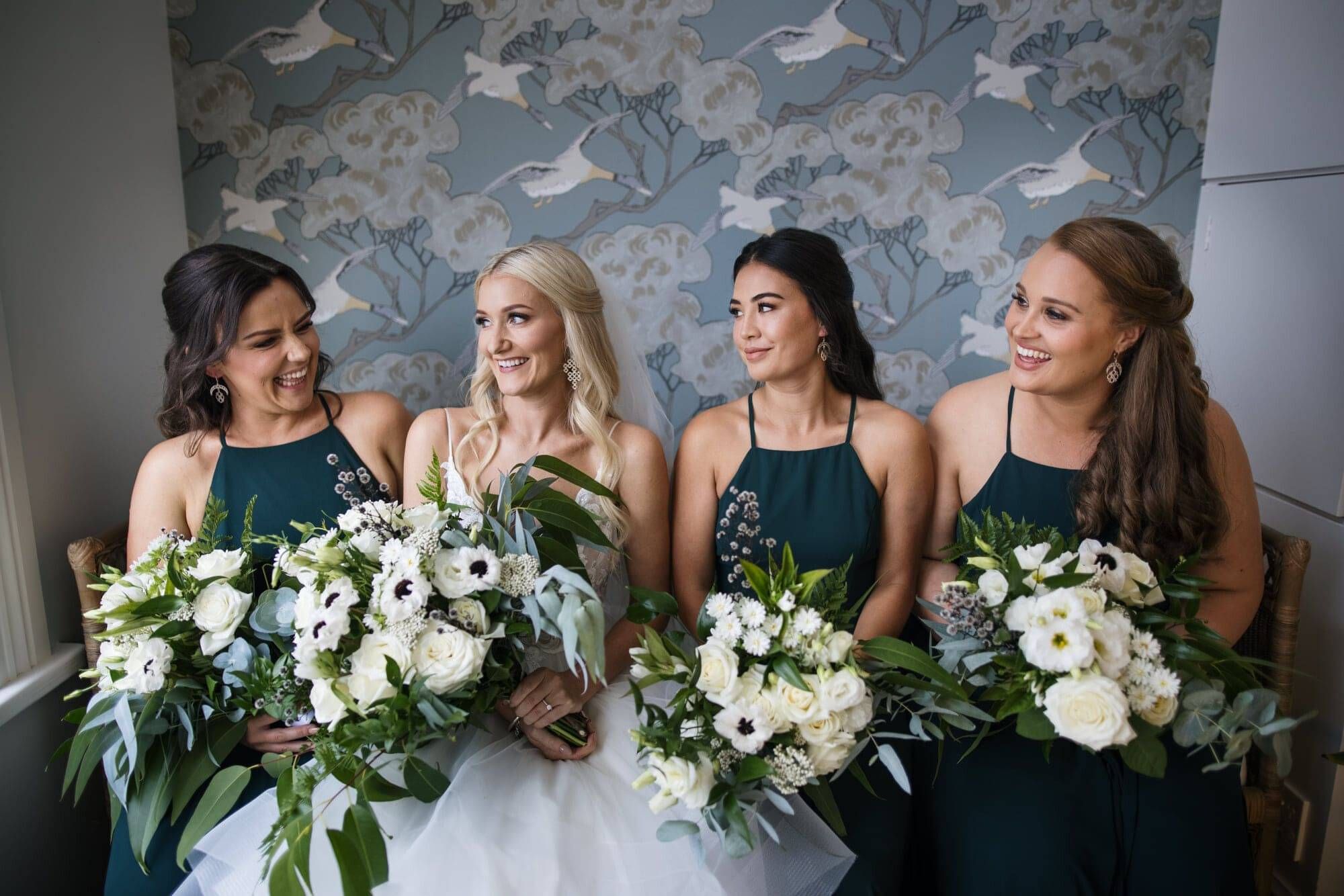 Chanelle with all her bridesmaids