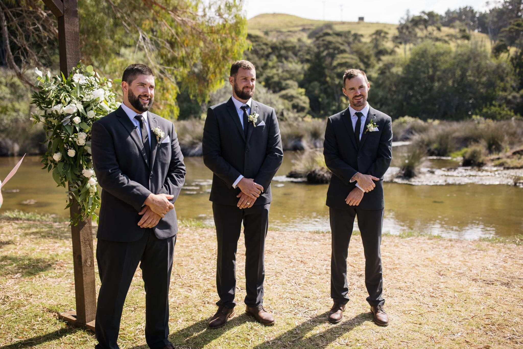 Bradley with his groomsmen