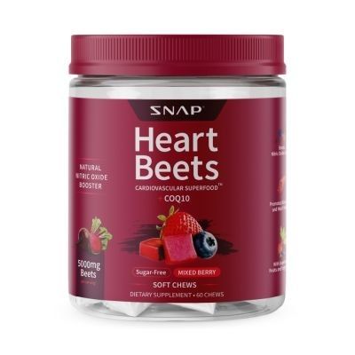 SNAP Heart Beets Chews + CoQ10 (Orig. Berry) 60 chews