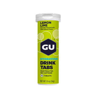 GU HYDRATION DRINK TABLETS LEMON LIME (from box of 8 tubes)