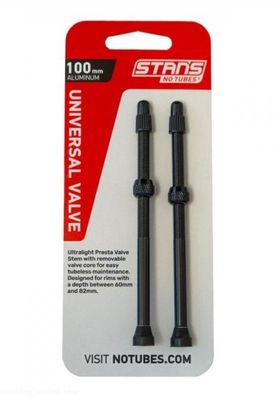 BLACK-100MM UNIVERSAL VALVE STEM PAIR