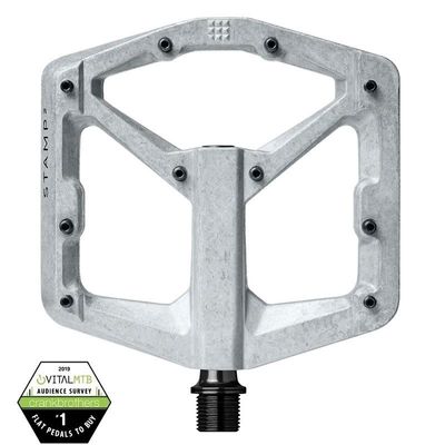 Crankbrothers Pedal Stamp 2 Large Raw Silver V2