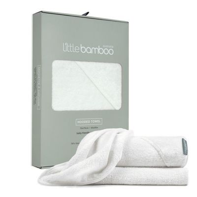 Little Bamboo Hooded Towel White