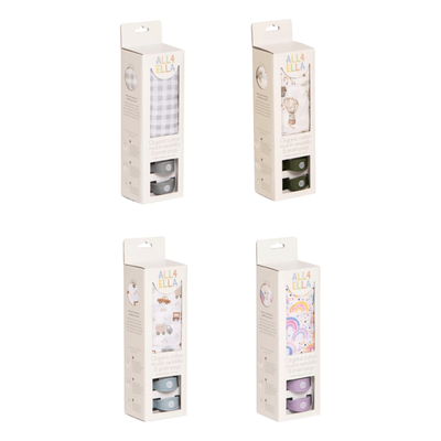 All4Ella Muslin Swaddle And Pram Peg Set